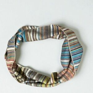 Terra Natural Sustainable Striped Wide Infinity Scarf, Hand Made in Ecuador good